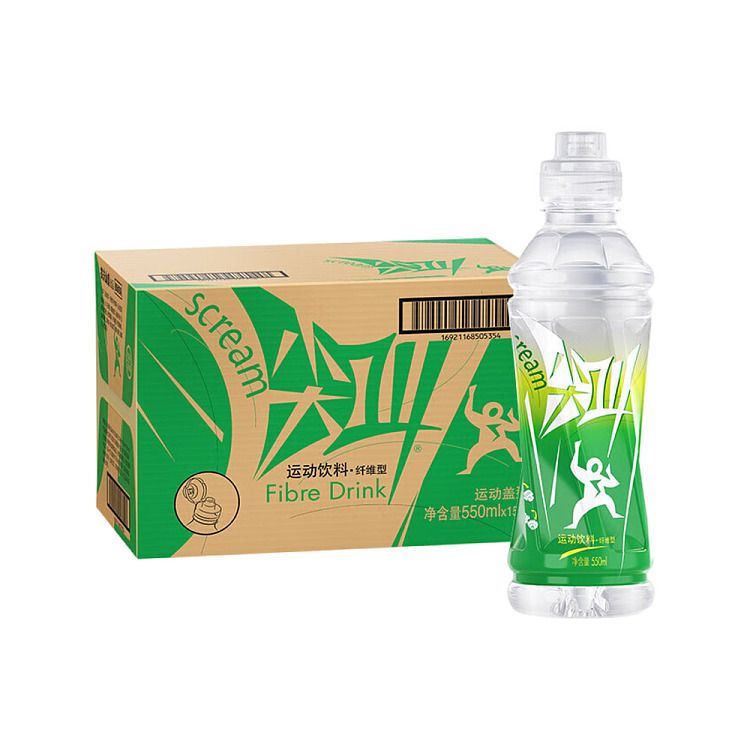 full-case-nongfusanquan-scream-sports-drink-fiber-based-lemon-flavor-550ml15-bottles-case-1