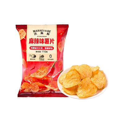 沃集鲜 麻辣薯片 袋装 110g【沃尔玛代购】