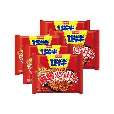 今麦郎 1袋半 麻酱火鸡拌面 132g*5袋/包
