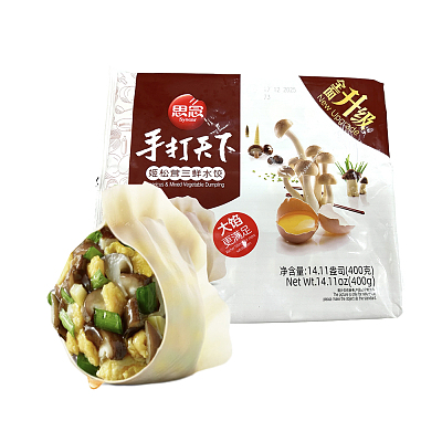 【冻】思念 手打天下水饺 姬松茸素三鲜味 400g