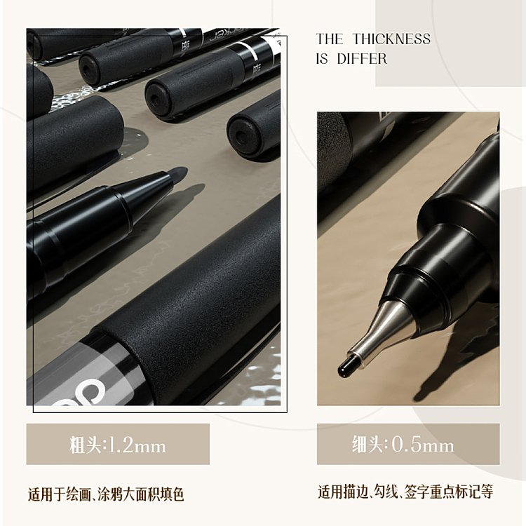 derek-oil-based-small-double-ended-marker-05mm12mm-black-12pcs-box-2