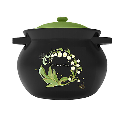 炊大皇 铃兰花陶瓷煲 6L