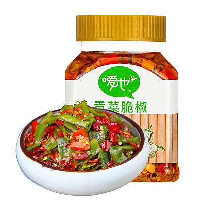 嗳也 贡菜脆椒酱 280g