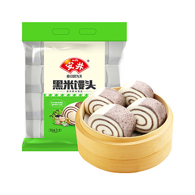 【冻】安井 黑米馒头 1kg