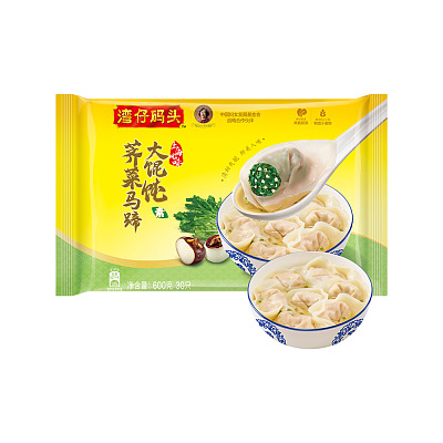 【冻】湾仔码头 荠菜马蹄大馄饨 600g