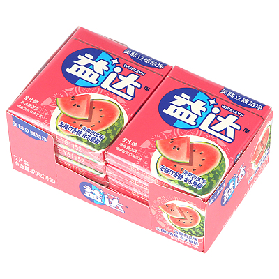 益达 无糖口香糖木糖醇 清凉西瓜味12片 320g*10