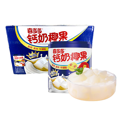 【整箱】喜多多 钙奶椰果200g*12罐/箱