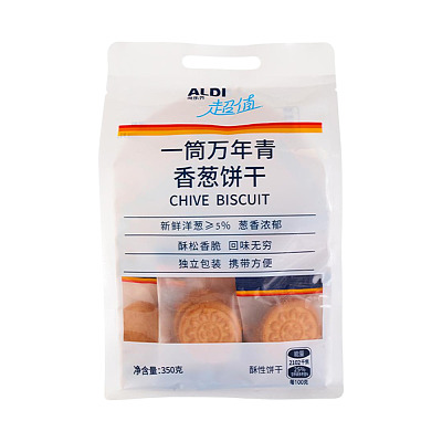 【全澳独家】奥乐齐(中国) 超值系列 一筒万年青香葱饼干 350g