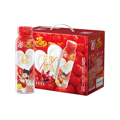 【整箱】蒙牛 真果粒牛奶饮品 哪吒魔童闹海 洛神花草莓味 230g*10