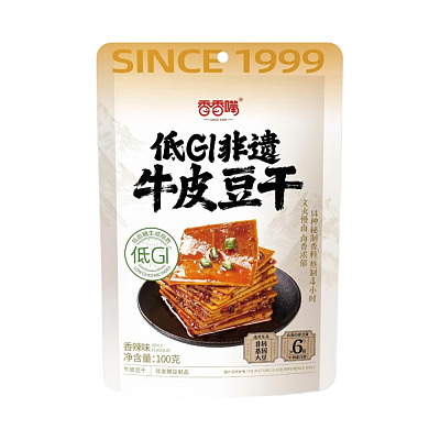 香香嘴 低GI 非遗牛皮豆干 香辣味 100g