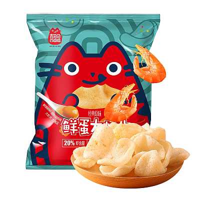 喜盈盈 鲜蛋大虾片 88g/两个口味可选