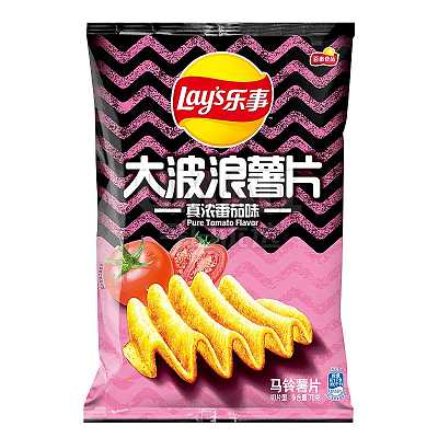乐事 大波浪薯片 真浓番茄味 70g