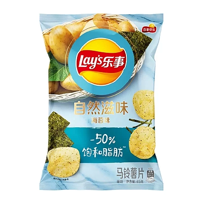 乐事 自然滋味 薯片 海苔味 65g