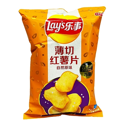 乐事 薄切红薯片 自然原味 60g