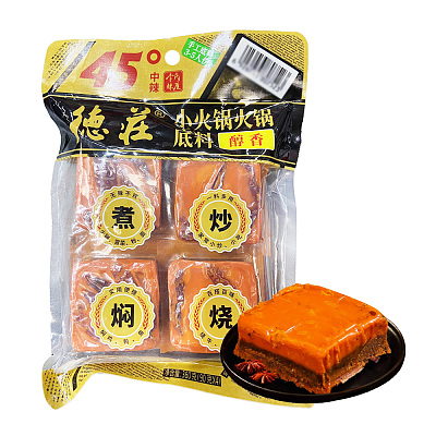 德庄 45°中辣 小火锅火锅底料 360g