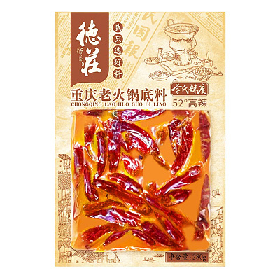 德庄 52°高辣 重庆老火锅底料 280g