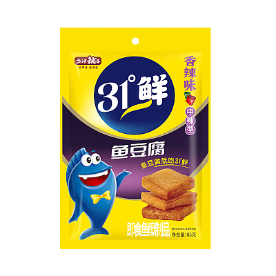 盐津铺子 31°鲜 鳕鱼豆腐  香辣味 85g