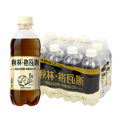 【整箱】秋林 格瓦斯饮料 0糖0脂全麦 350ml*12瓶/箱