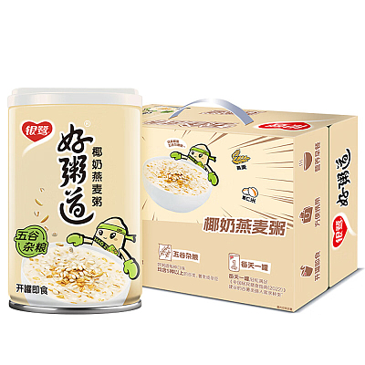 【整箱】银鹭 好粥道 椰奶燕麦 280g*12瓶/箱