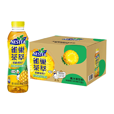 【整箱】雀巢 凤梨鸭屎香清茶 低糖 500ml*15/箱