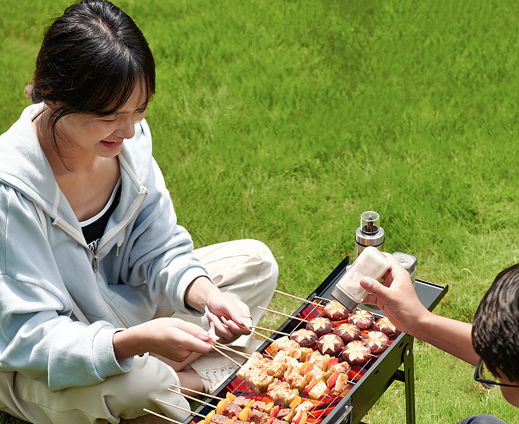 primitive-outdoor-portable-charcoal-grill-w-stainless-steel-grill-net-3-piece-set-30