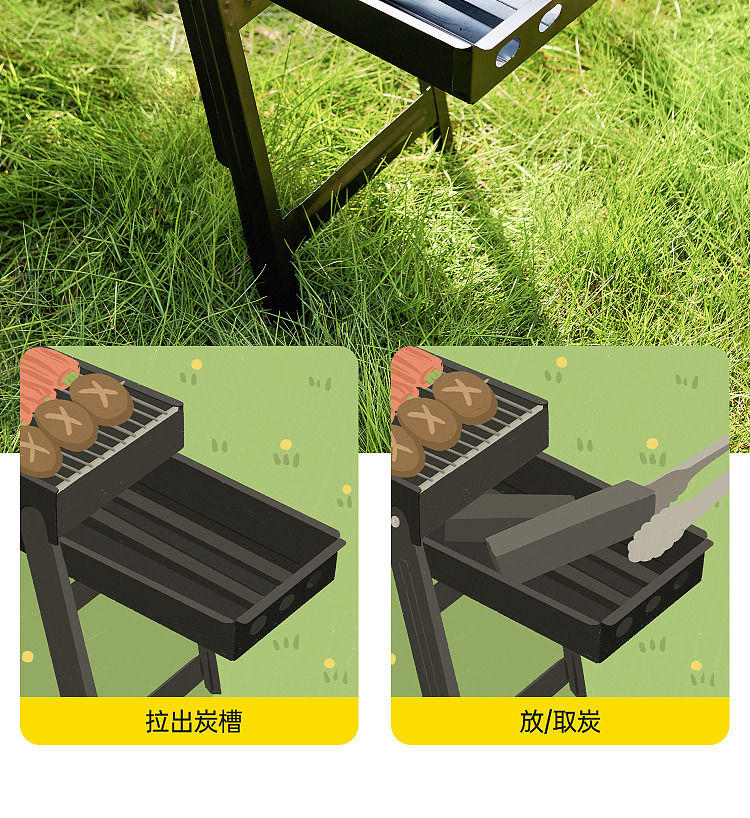 primitive-outdoor-portable-charcoal-grill-w-stainless-steel-grill-net-3-piece-set-7
