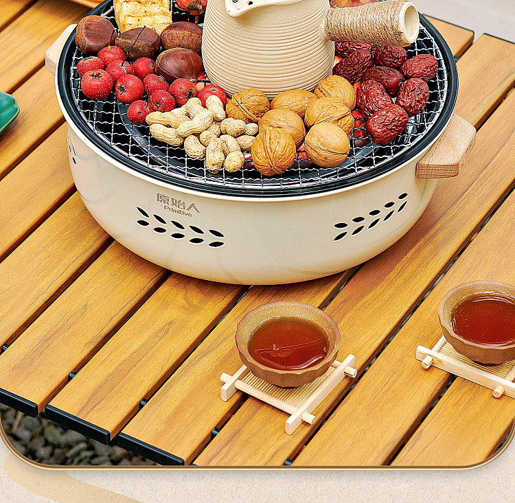 primitive-multi-functional-charcoal-grill-ivory-with-304-stainless-steel-grill-mesh-storage-bag-5