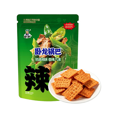 卧龙 锅巴 辣椒炒肉味 180g