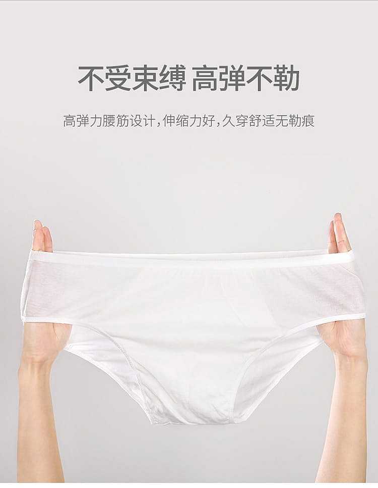 fasola-travel-disposable-cotton-panties-for-women-white-xl-size-5-pack-7