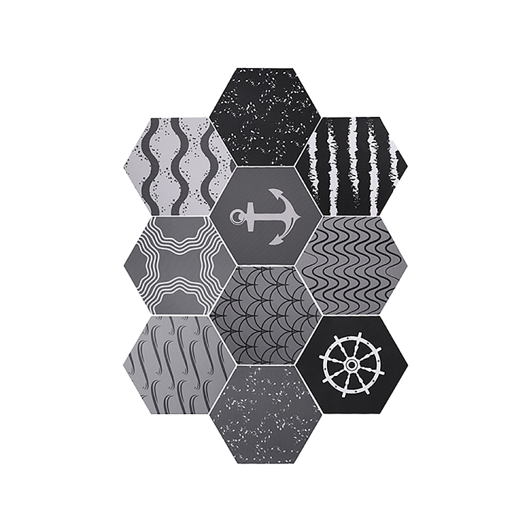 fasola-hexagonal-anti-slip-stickers-fascinated-by-the-mediterranean-sea-10-pieces-in-1