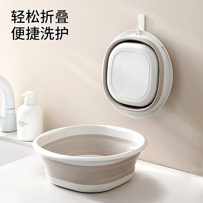 Fasola 折叠脸盆 奶咖色 大号