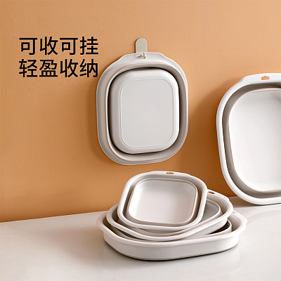 FaSoLa 简素折叠脸盆 奶咖色 小号