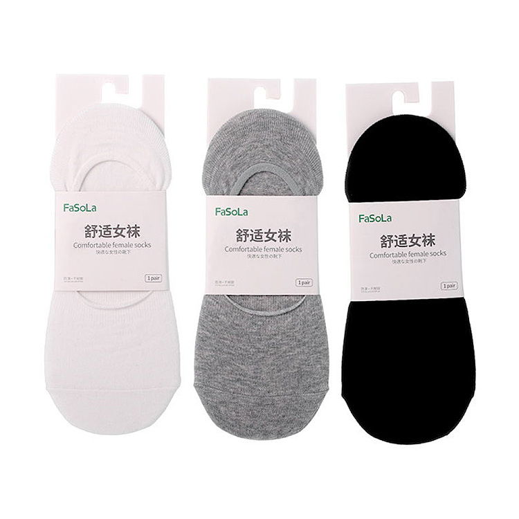 fasola-womens-cotton-invisible-socks-gray-1-pair-2