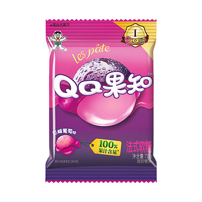 旺旺 QQ果知 法式软糖 巨峰葡萄味 70g