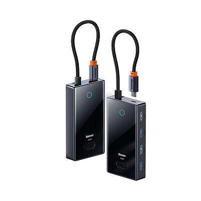 倍思 曜影系列 四合一 HUB扩展坞 深空灰 Type-C to USB3.0*4