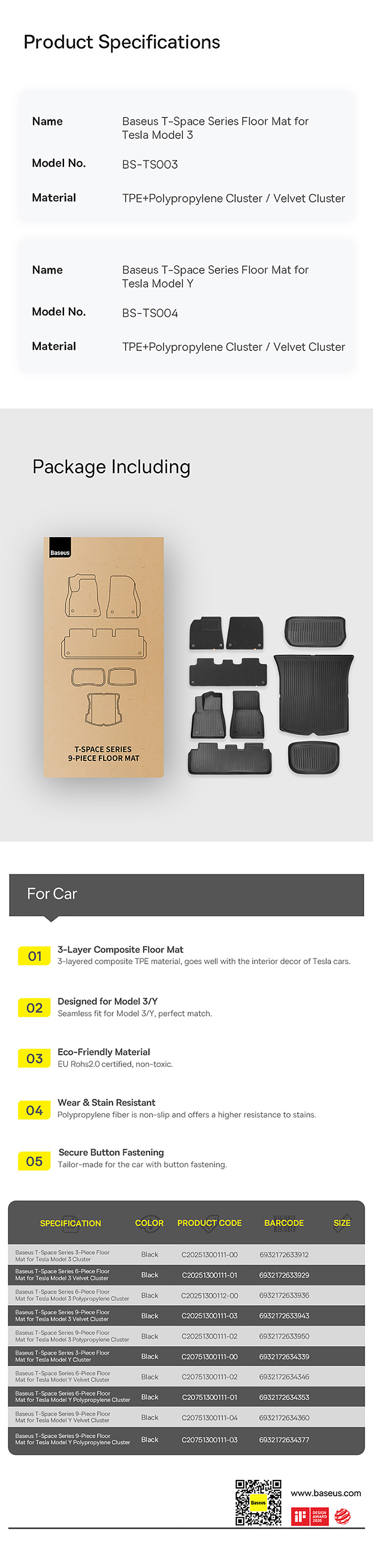 bisi-t-space-car-foot-mats-for-tesla-model-39-pieces-set-suede-star-obsidian-black-6