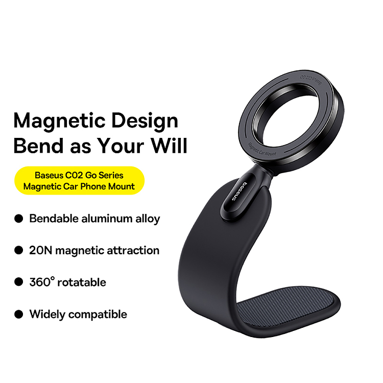 bisi-c02go-magnetic-car-holder-sticky-black-2