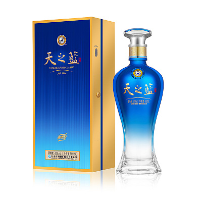 【礼盒】洋河 蓝色经典 天之蓝 绵柔型白酒 42° 500ml