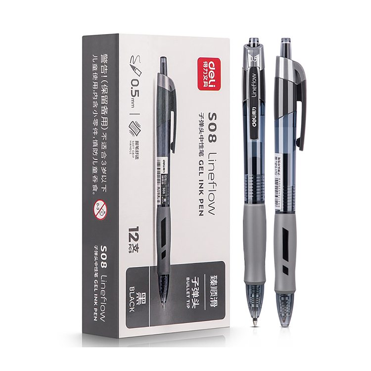deli-precision-smooth-neutral-pen-05mm-spring-tip-black-box-of-12-1