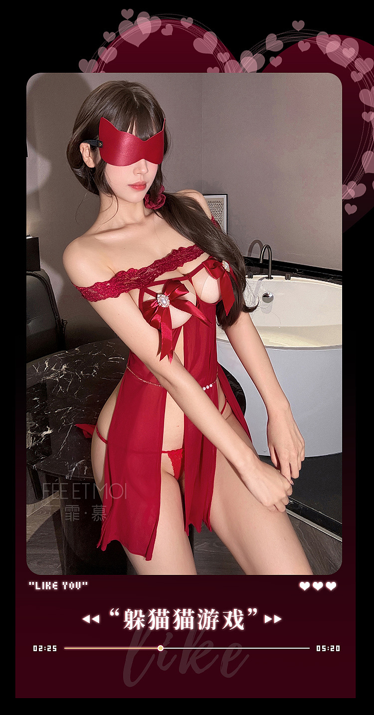 fermo-heart-fm-one-shoulder-bow-dress-burgundy-11