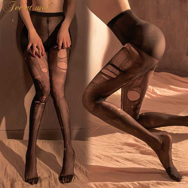fei-mu-erotic-lingerie-thin-transparent-wild-hand-tear-pantyhose-even-size-black-1