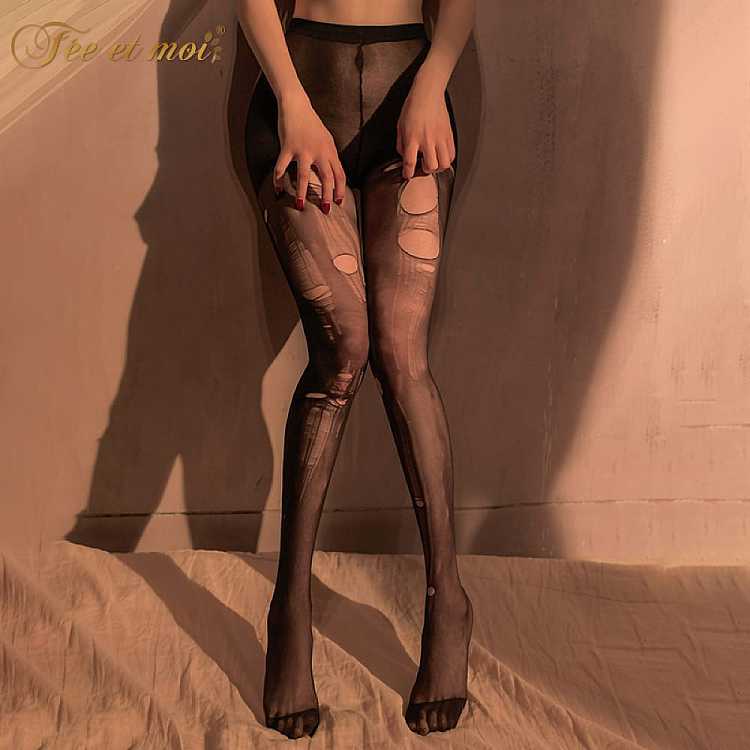 fei-mu-erotic-lingerie-thin-transparent-wild-hand-tear-pantyhose-even-size-black-2