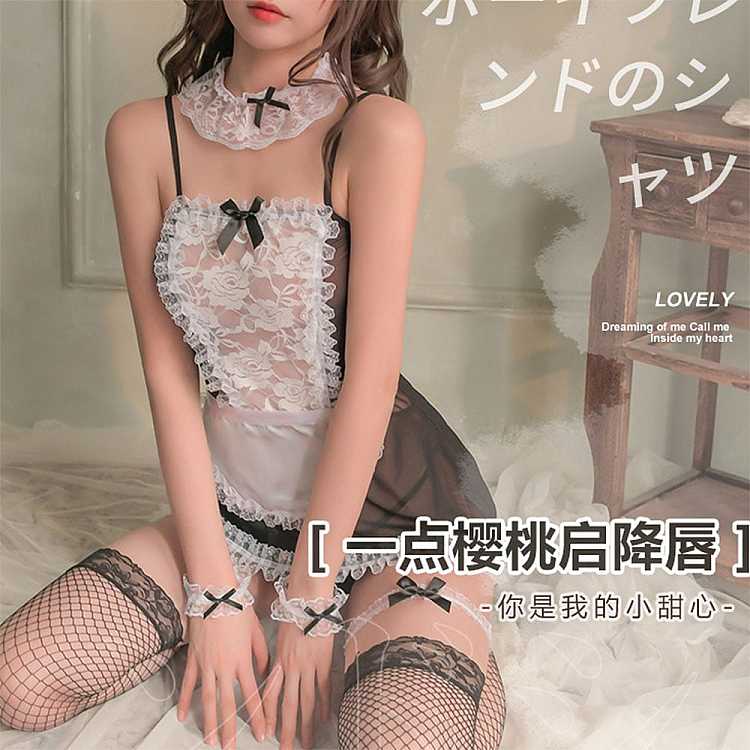 fei-mu-erotic-lingerie-rose-lace-sexy-maid-outfit-16588a-black-and-white-1