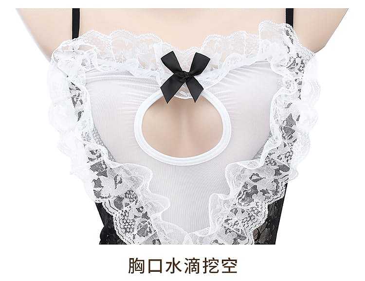 fei-mu-erotic-lingerie-see-through-lace-maid-set-16084a-black-and-white-23