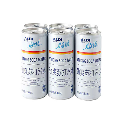 【全澳独家】奥乐齐(中国) 超值系列 劲爽苏打汽水 330ml*6pk