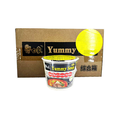 【整箱】白象 辣牛肉汤味桶面 107g*12桶装