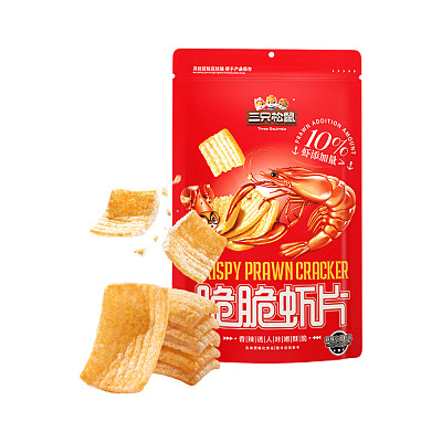 三只松鼠 脆脆虾片 麻辣小龙虾味 200g