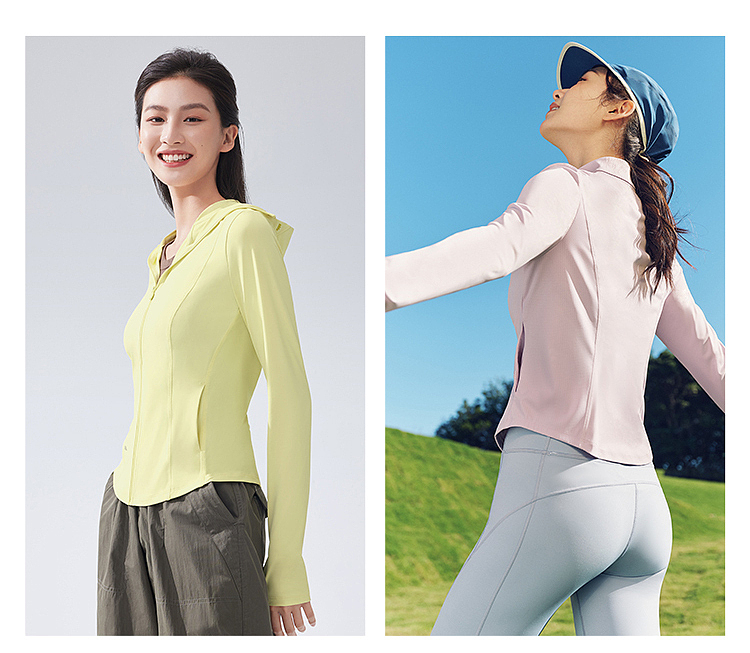 banana-womens-cool-feeling-sun-protector-standing-collar-slim-fit-yellow-size-l-16