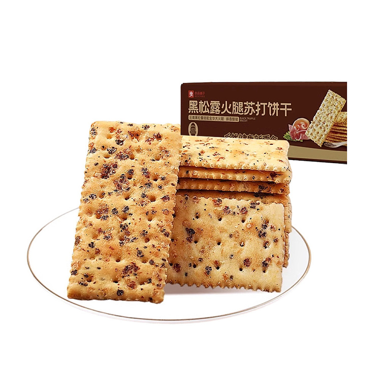 liangpinpuzi-black-truffle-and-ham-soda-crackers-300g-1