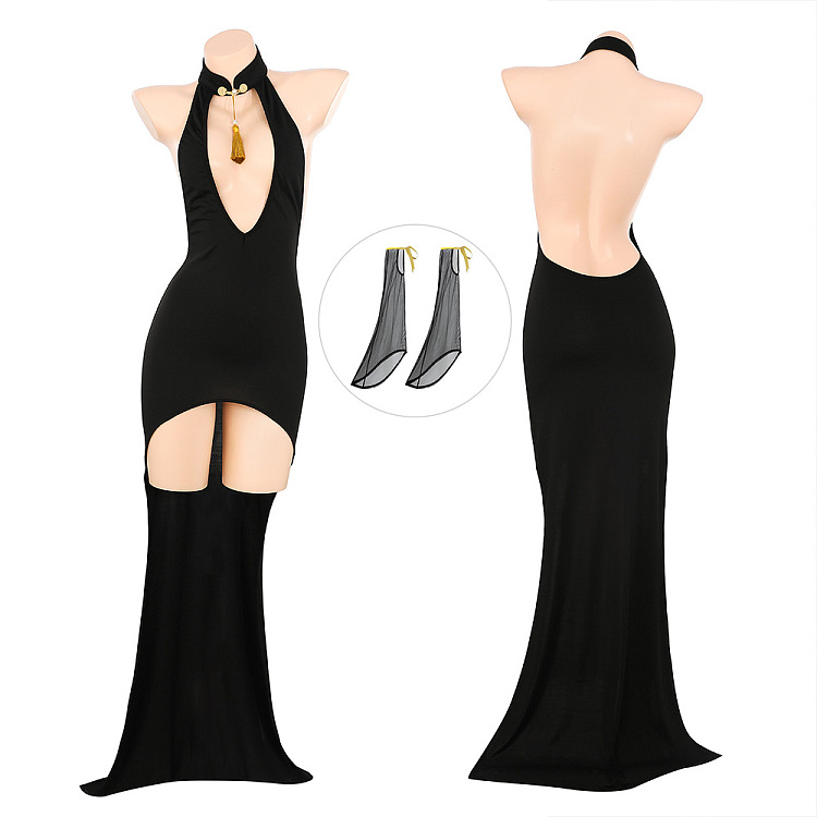 faye-mu-youyu-charming-bone-deep-v-backless-cheongsam-dress-black-5